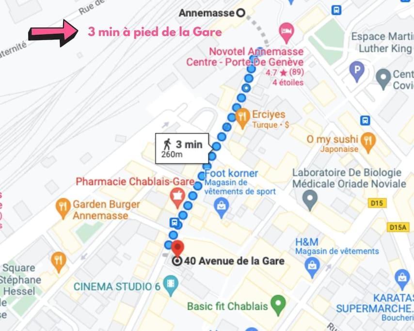 Апартаменты Modern'Blue - Gare Annemasse A 3Min-Geneve Acces Direct Экстерьер фото